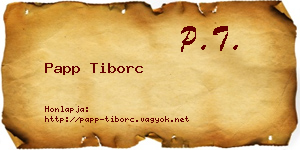 Papp Tiborc névjegykártya